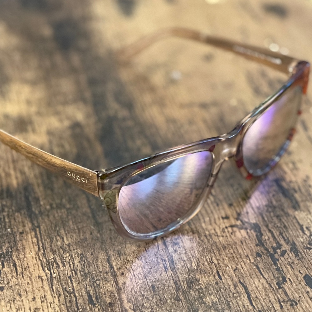 Gucci vintage floral mirrored sunglasses